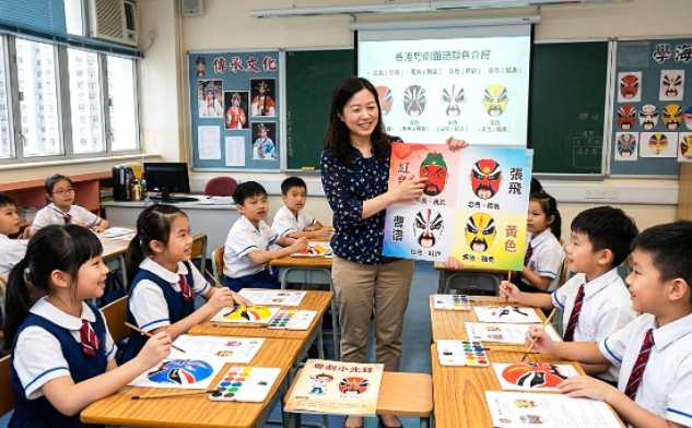 粵劇化妝 中華文化 中小學課程 工作坊 體驗 色彩 視覺藝術 推廣中華文化體驗活動一筆過津貼 面譜
